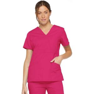 imageDickies Womens Genflex Youtility Mock Wrap TopHot Pink