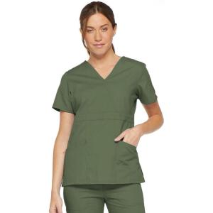 imageDickies Womens Genflex Youtility Mock Wrap TopOlive