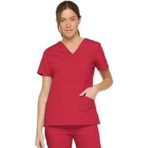 imageDickies Womens Genflex Youtility Mock Wrap TopRed