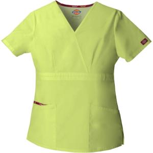 imageDickies Womens Genflex Youtility Mock Wrap TopSweet Apple Green