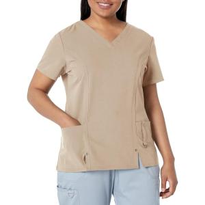 imageDickies Xtreme Stretch Women Scrubs Top VNeck 82851Dark Khaki