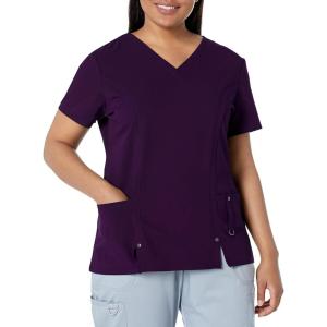 imageDickies Xtreme Stretch Women Scrubs Top VNeck 82851Eggplant