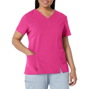 imageDickies Xtreme Stretch Women Scrubs Top VNeck 82851Hot Pink
