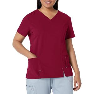 imageDickies Xtreme Stretch Women Scrubs Top VNeck 82851Wine