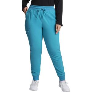 imageEDS Essentials Jogger Scrubs for Women Drawstring Scrub Pants DK065Teal Blue