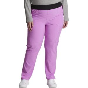 imageEDS Essentials Scrubs for Women YogaInspired PullOn Pant with FourWay Stretch and Moisture Wicking DK005Berry Heather