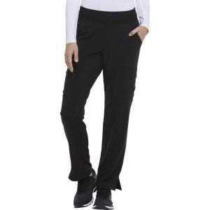 imageEDS Essentials Scrubs for Women YogaInspired PullOn Pant with FourWay Stretch and Moisture Wicking DK005Black