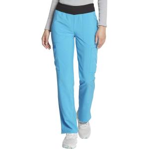 imageEDS Essentials Scrubs for Women YogaInspired PullOn Pant with FourWay Stretch and Moisture Wicking DK005Blue Hawaii