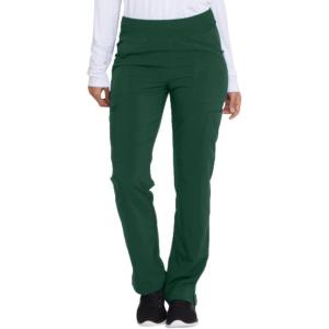 imageEDS Essentials Scrubs for Women YogaInspired PullOn Pant with FourWay Stretch and Moisture Wicking DK005Hunter Green