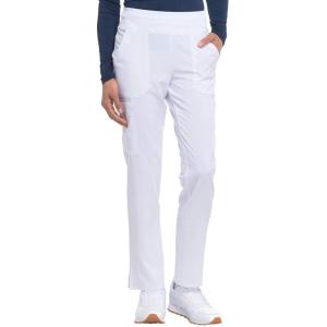 imageEDS Essentials Scrubs for Women YogaInspired PullOn Pant with FourWay Stretch and Moisture Wicking DK005White
