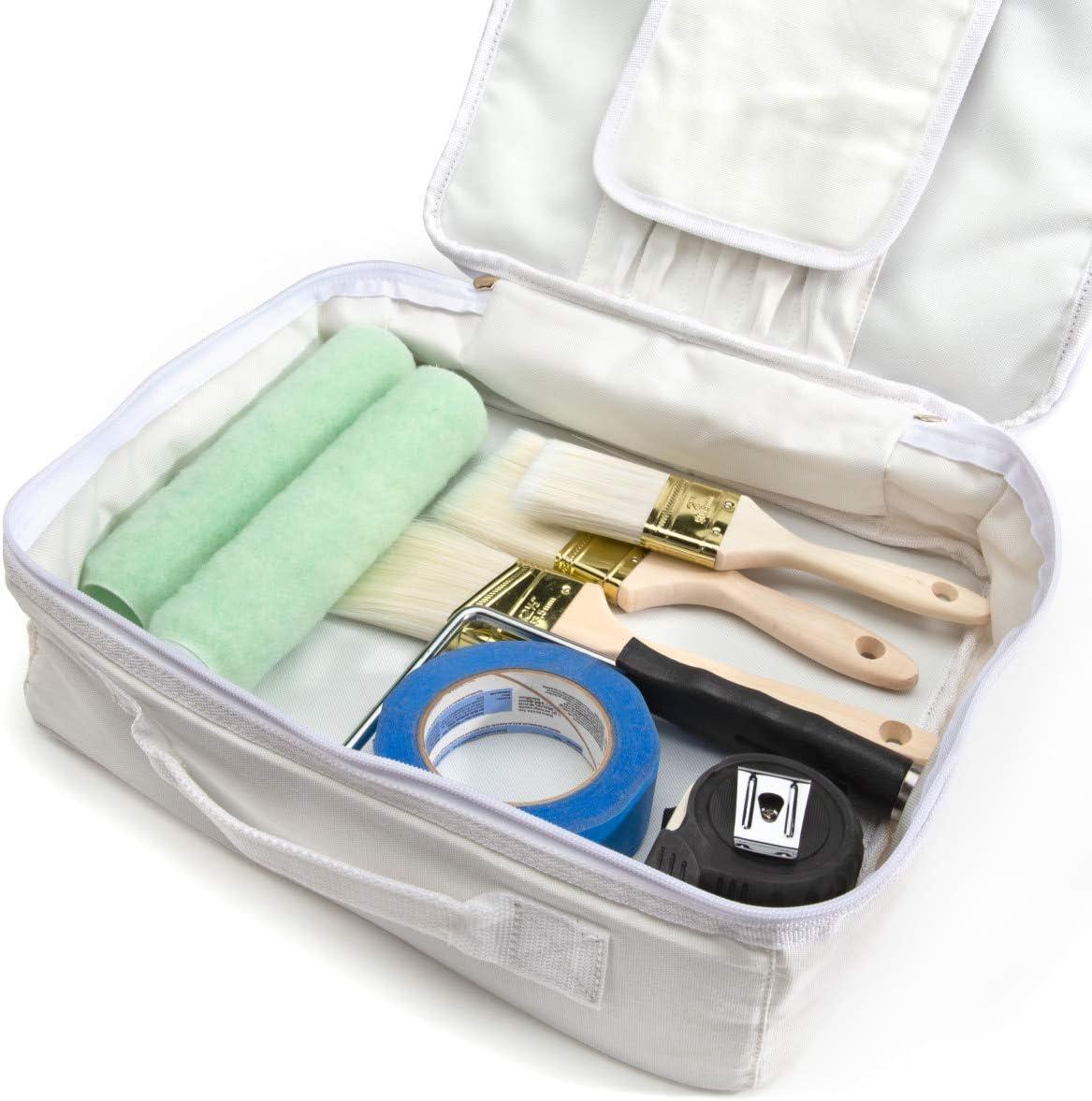 imageDickies 14Inch Painters Work Bag Stores Paint Trays Rollers and Brushes PunctureResistant Liner Durable White Canvas