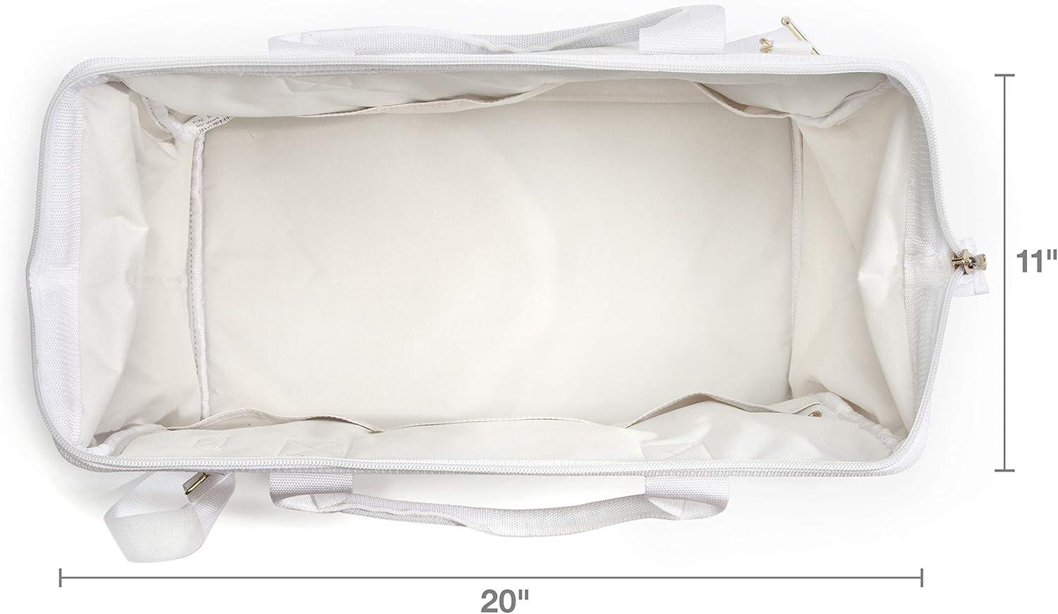 imageDickies 20Inch Durable Canvas Work Bag for Painters Carpenters and Builders HeavyDuty Zipper Reinforced Handles Exterior Pockets Shoulder Strap TanGreyWhite