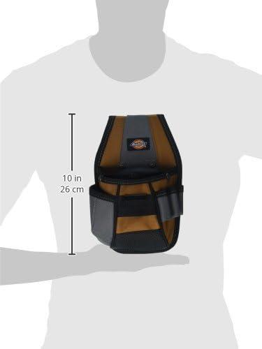 imageDickies 4Pocket Rigid Tool Pouch with Tape Clip Universalfit Steel Clip for Tool Belt Tunnel Loop