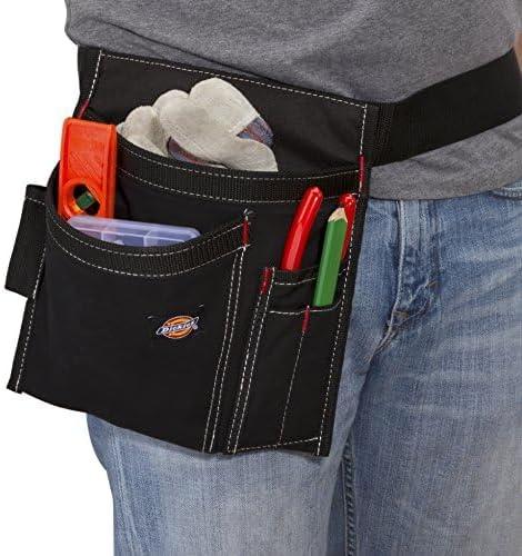 imageDickies 5Pocket Single Side Tool Belt PouchWork Apron Durable Canvas Construction Adjustable Belt for Custom FitBlack