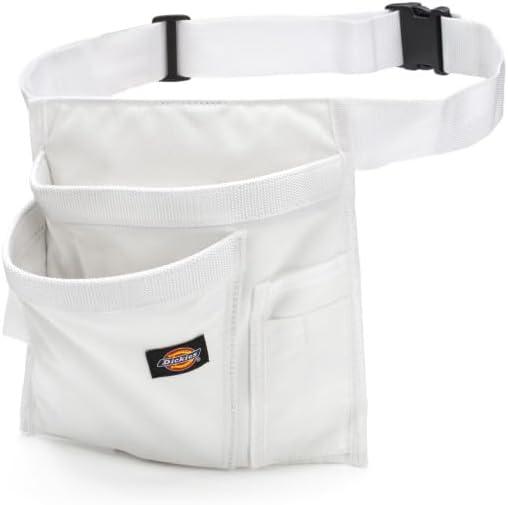 imageDickies 5Pocket Single Side Tool Belt PouchWork Apron Durable Canvas Construction Adjustable Belt for Custom FitWhite