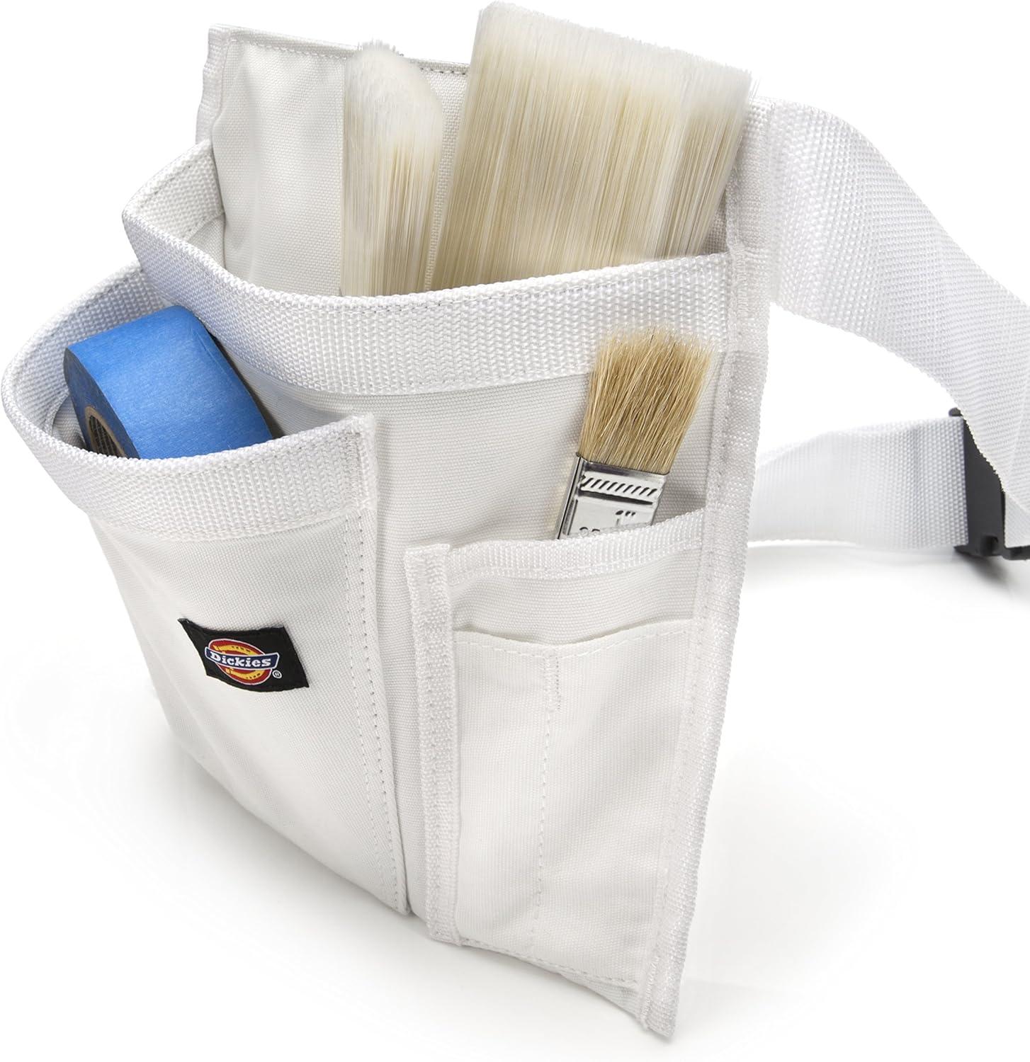 imageDickies 5Pocket Single Side Tool Belt PouchWork Apron Durable Canvas Construction Adjustable Belt for Custom FitWhite