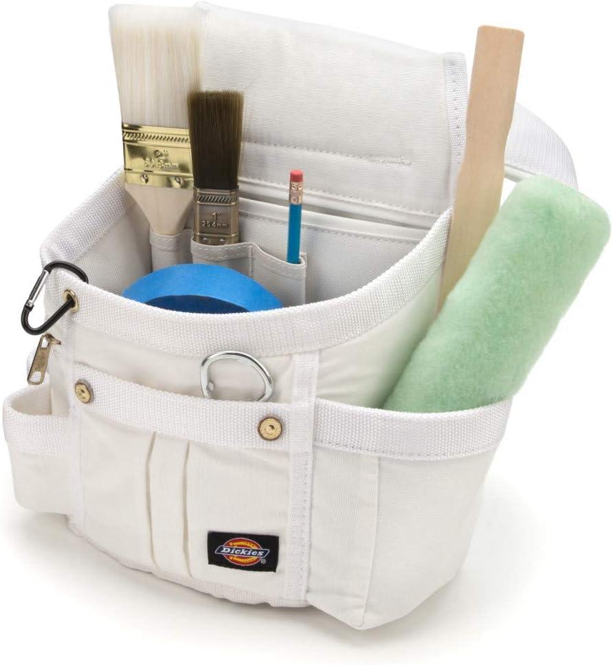 imageDickies 8Pocket Padded Tool BeltUtility Pouch for Painters Carpenters and Builders Adjustable 3Inch Belt Durable Canvas Construction WhiteWhite