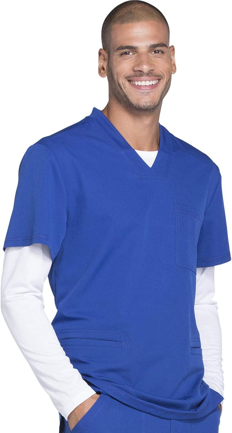 imageDickies Dynamix Men Scrubs Top VNeck DK640Galaxy Blue