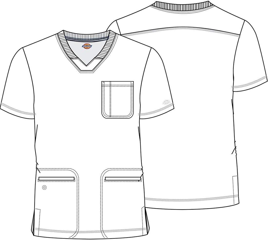 imageDickies Dynamix Men Scrubs Top VNeck DK640Galaxy Blue