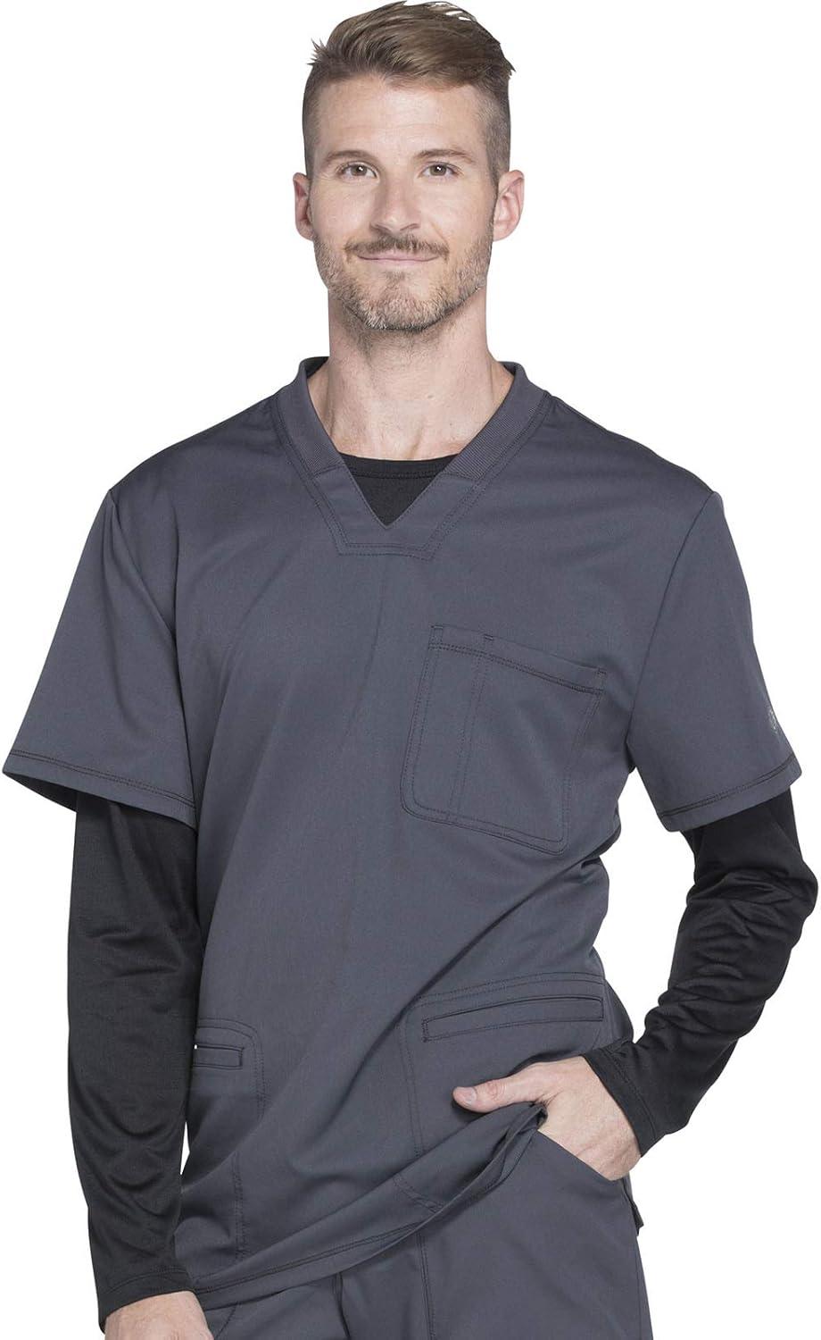 imageDickies Dynamix Men Scrubs Top VNeck DK640Pewter