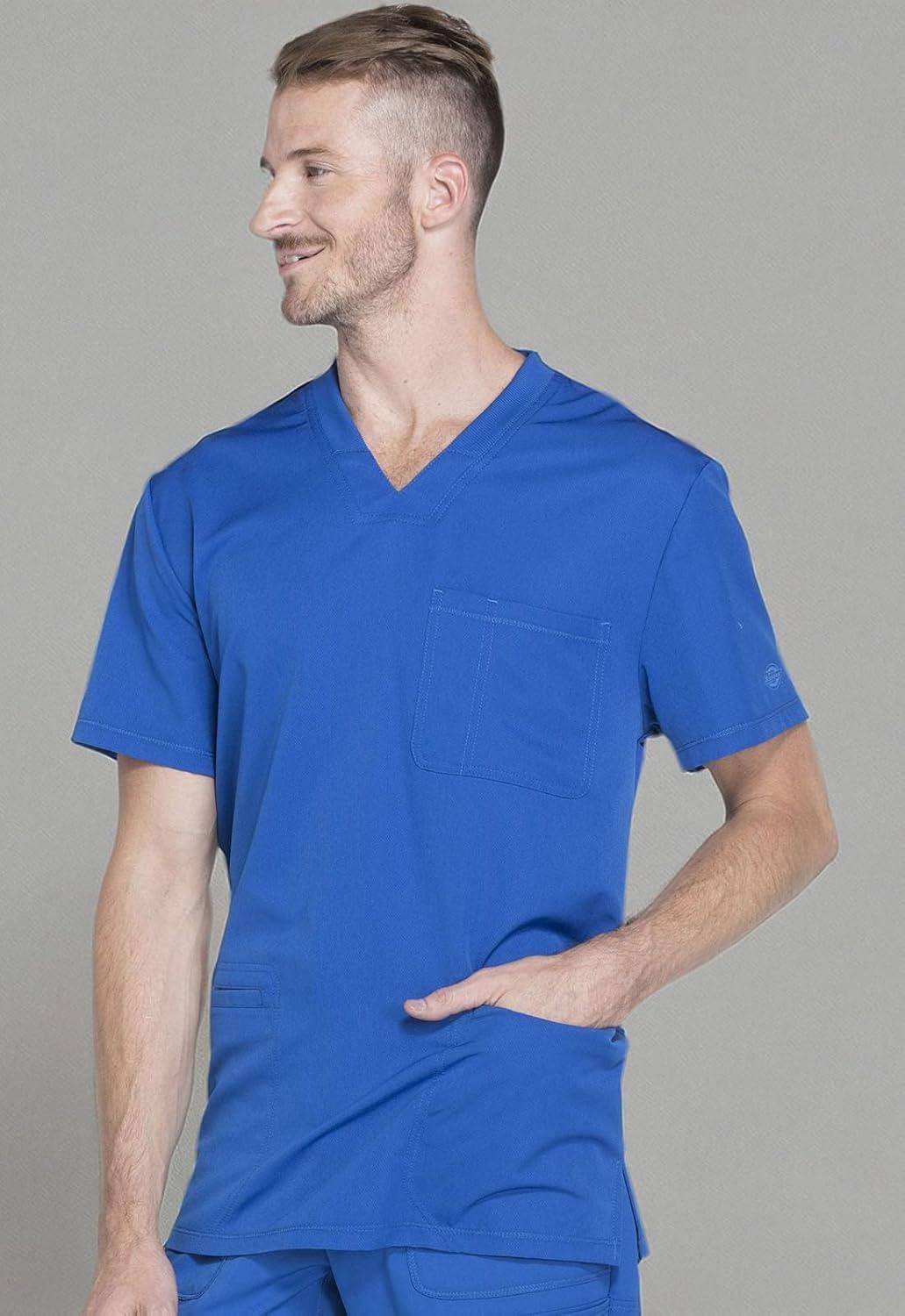 imageDickies Dynamix Men Scrubs Top VNeck DK640Royal