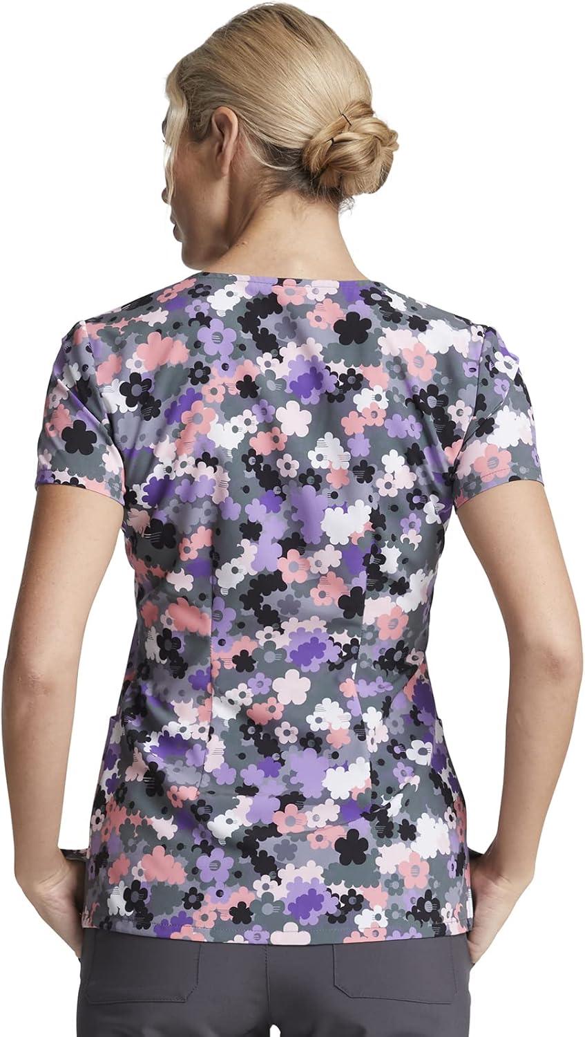 imageDickies EDS Women Scrubs Top VNeck Print DK852Camo Buds