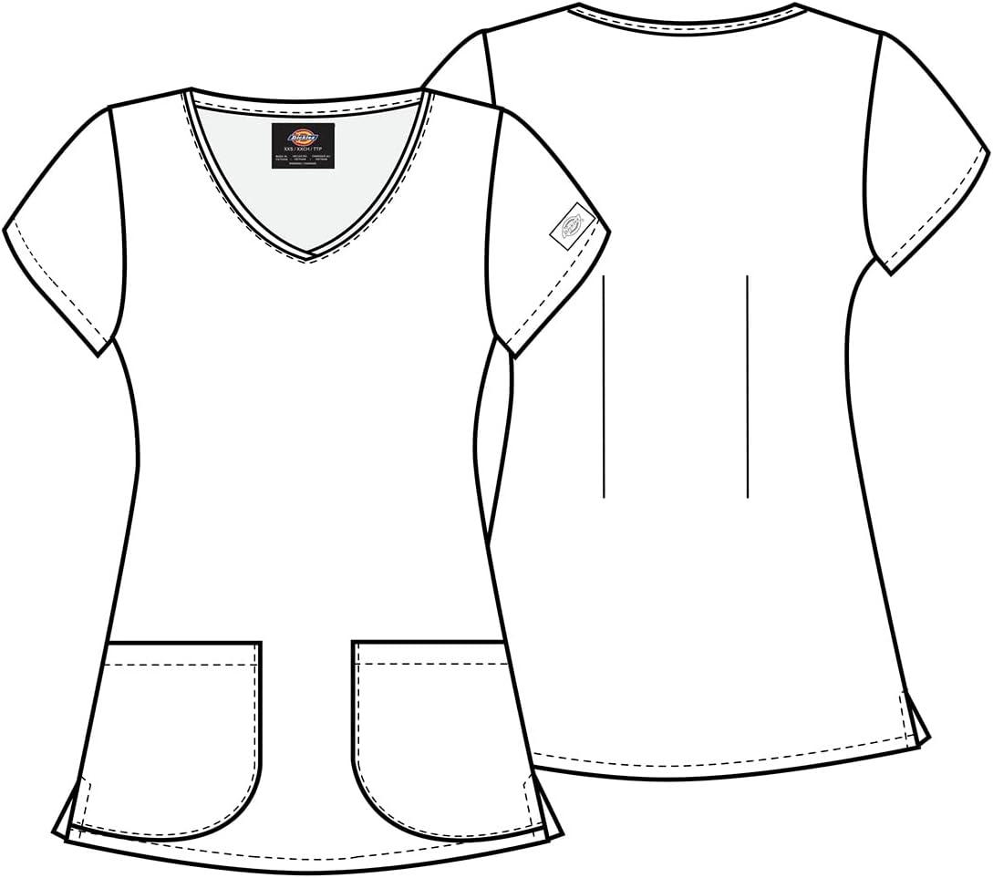 imageDickies EDS Women Scrubs Top VNeck Print DK852I Goat You Babe