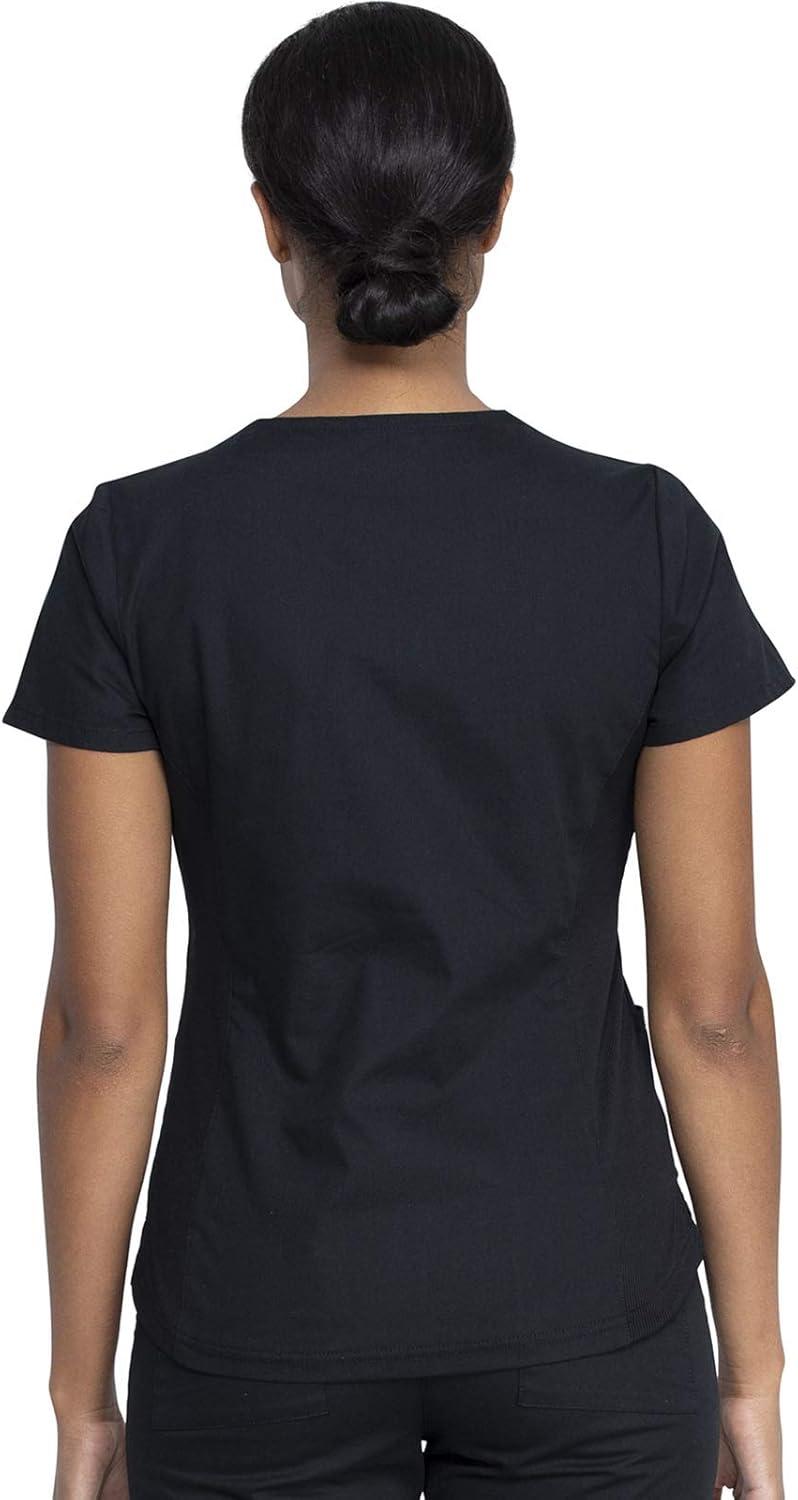 imageDickies EDS Women Scrubs Top VNeck Print DK876Black