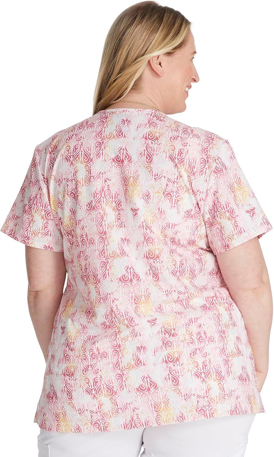 imageDickies EDS Women Scrubs Top VNeck Print DK876Bold Batik