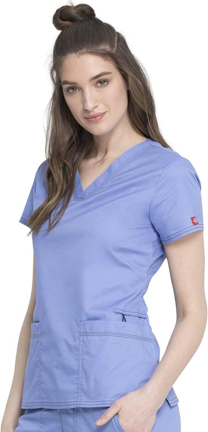imageDickies EDS Women Scrubs Top VNeck Print DK876Ceil