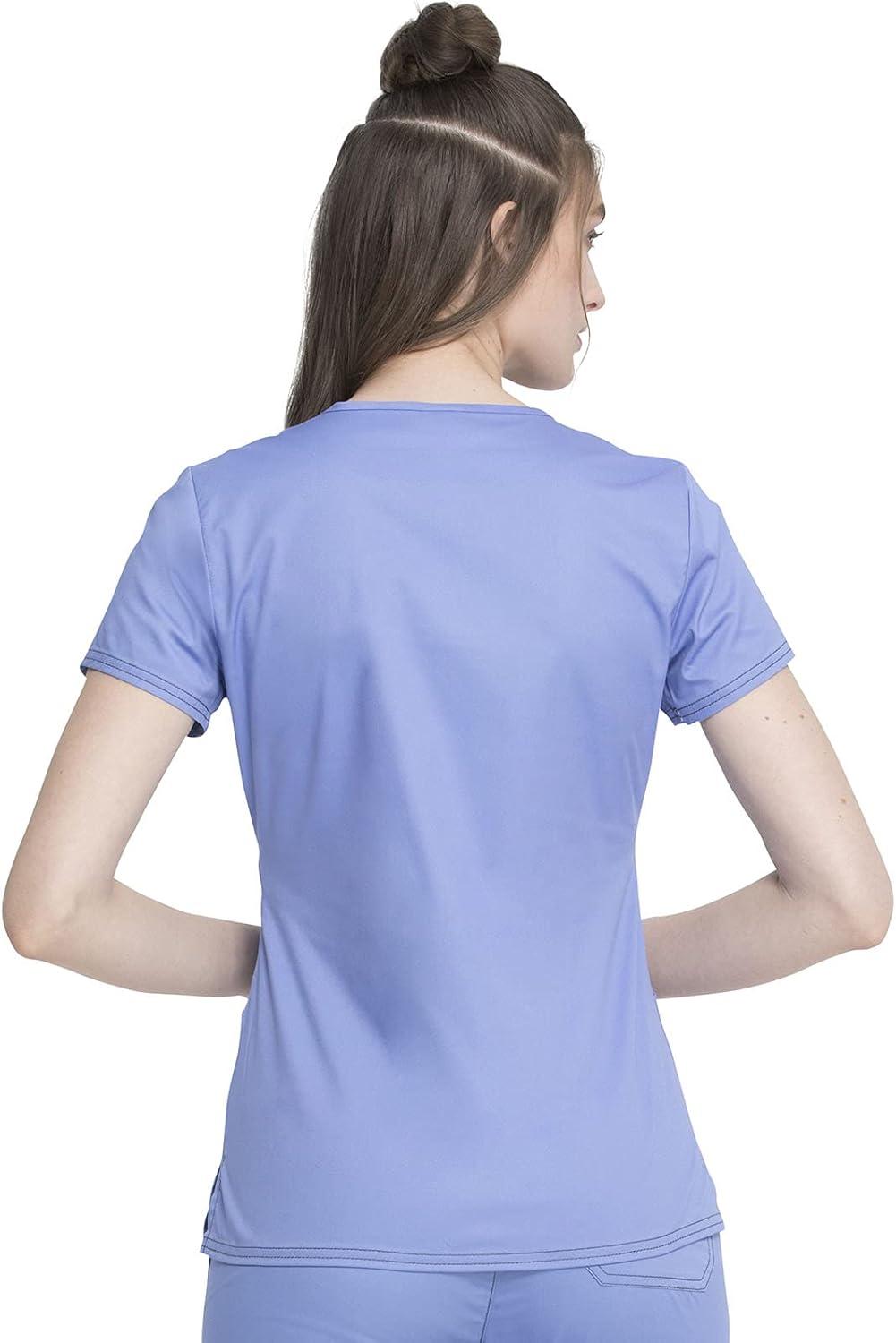 imageDickies EDS Women Scrubs Top VNeck Print DK876Ceil