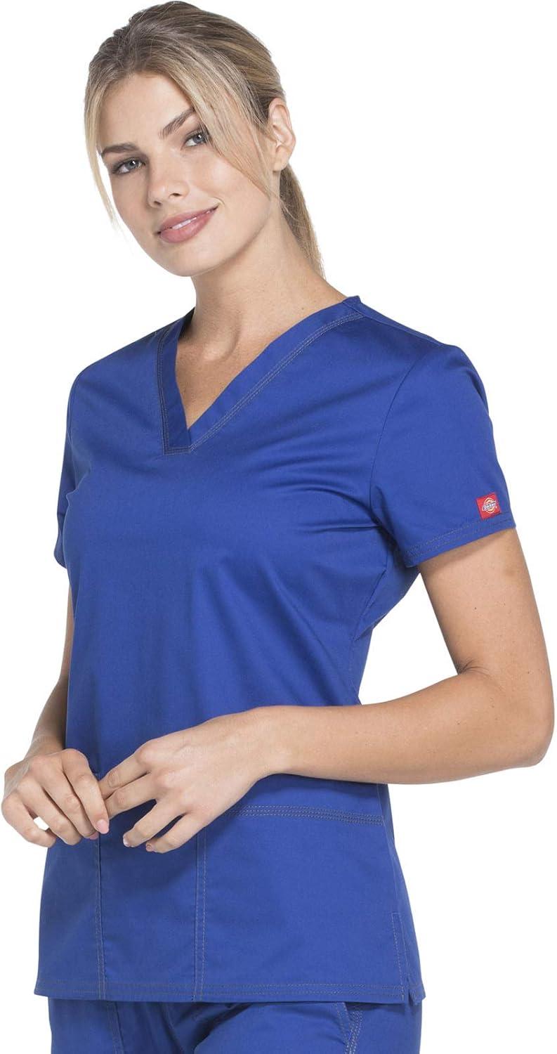 imageDickies EDS Women Scrubs Top VNeck Print DK876Galaxy Blue