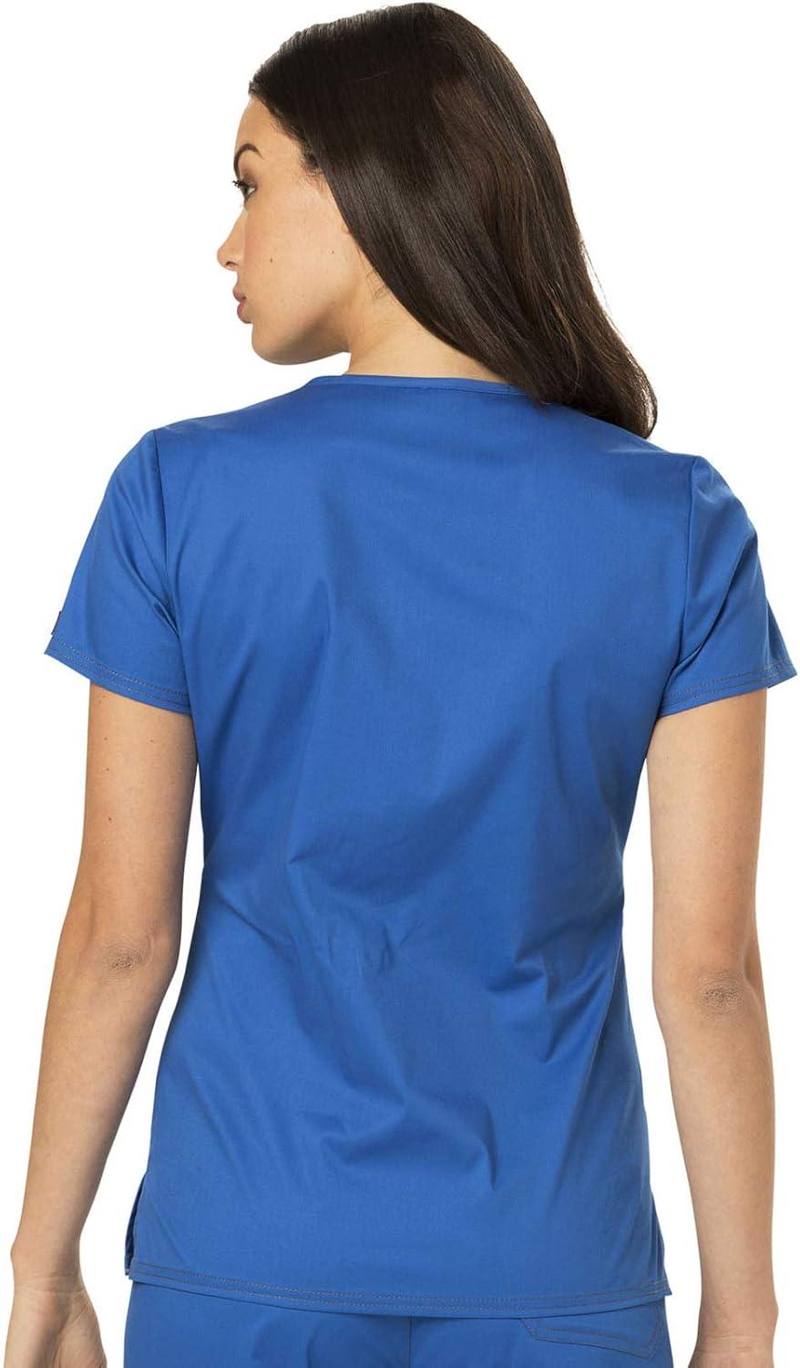 imageDickies EDS Women Scrubs Top VNeck Print DK876Royal
