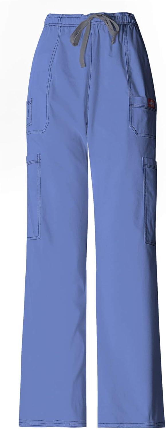 imageDickies Gen Flex Men Scrubs Pant Drawstring Cargo 81003Ceil Blue