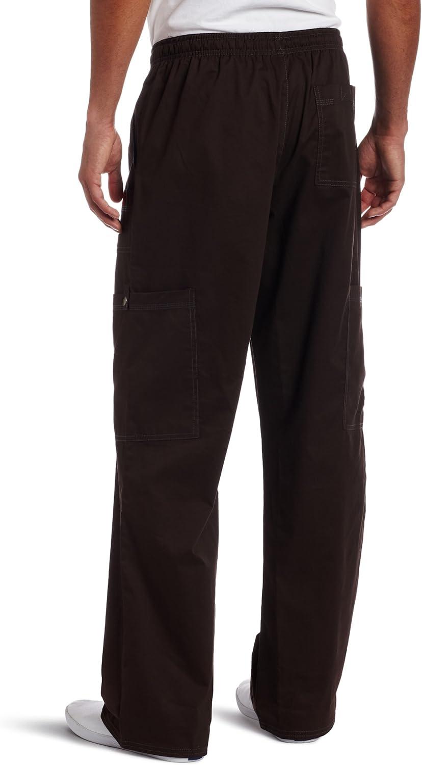 imageDickies Gen Flex Men Scrubs Pant Drawstring Cargo 81003Chocolate