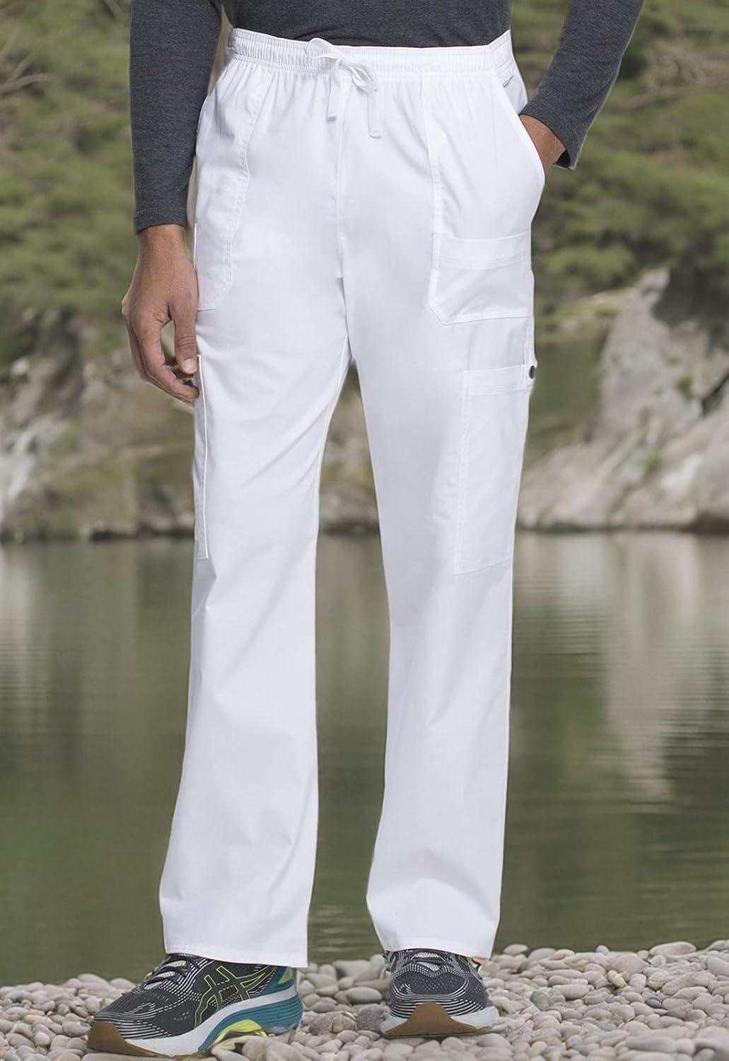 imageDickies Gen Flex Men Scrubs Pant Drawstring Cargo 81003White
