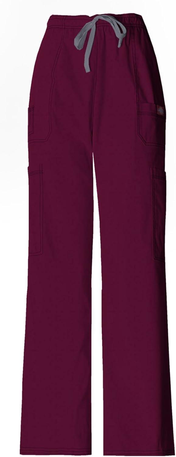 imageDickies Gen Flex Men Scrubs Pant Drawstring Cargo 81003Wine