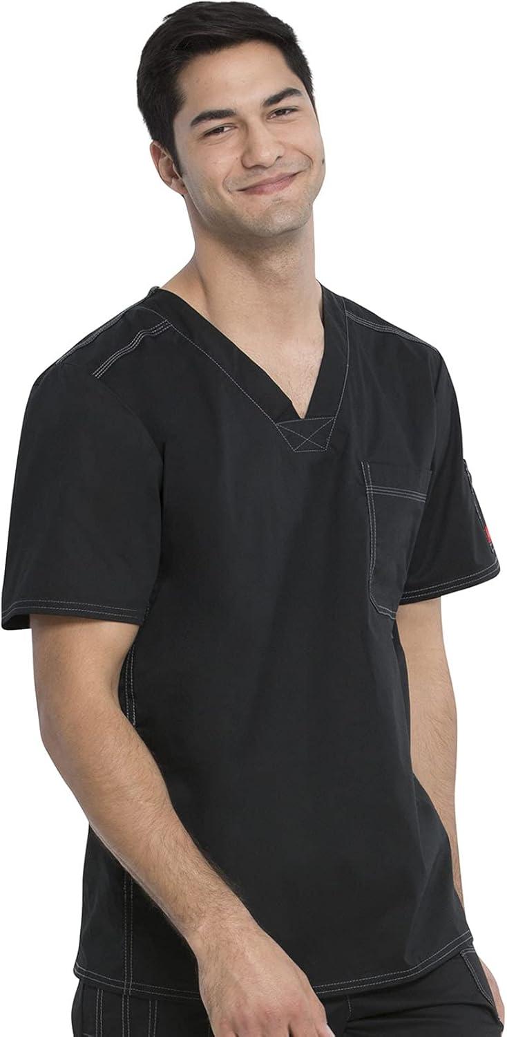 imageDickies Gen Flex Men Scrubs Top VNeck 81722Black