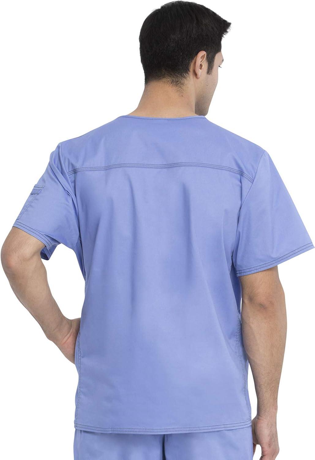 imageDickies Gen Flex Men Scrubs Top VNeck 81722Ceil Blue