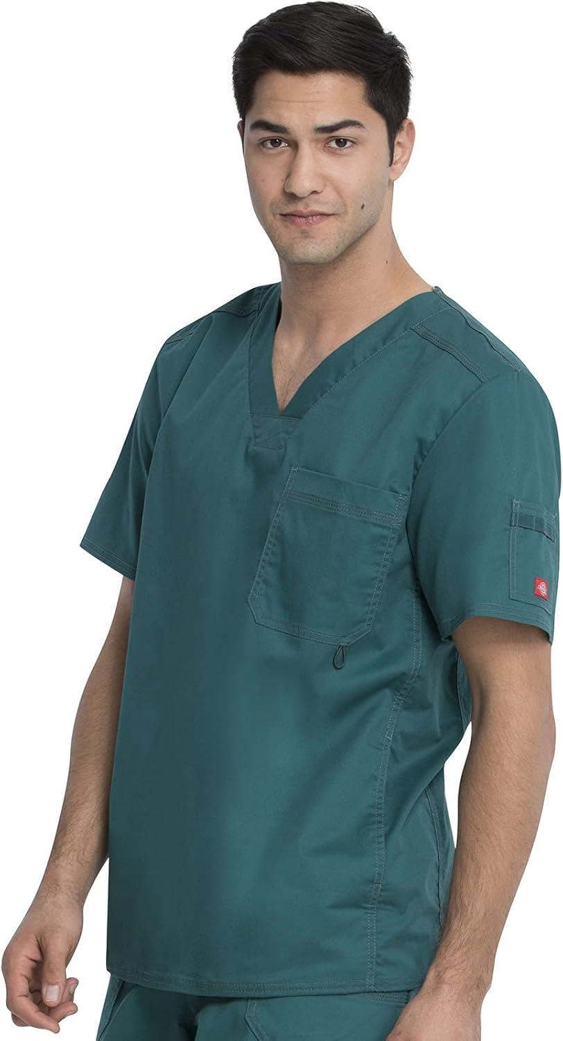 imageDickies Gen Flex Men Scrubs Top VNeck 81722Hunter