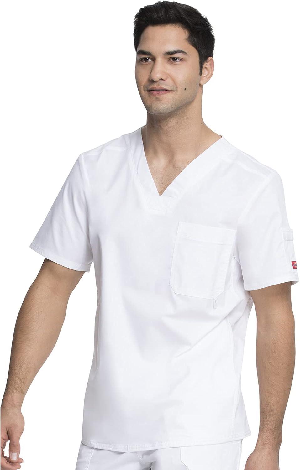 imageDickies Gen Flex Men Scrubs Top VNeck 81722White