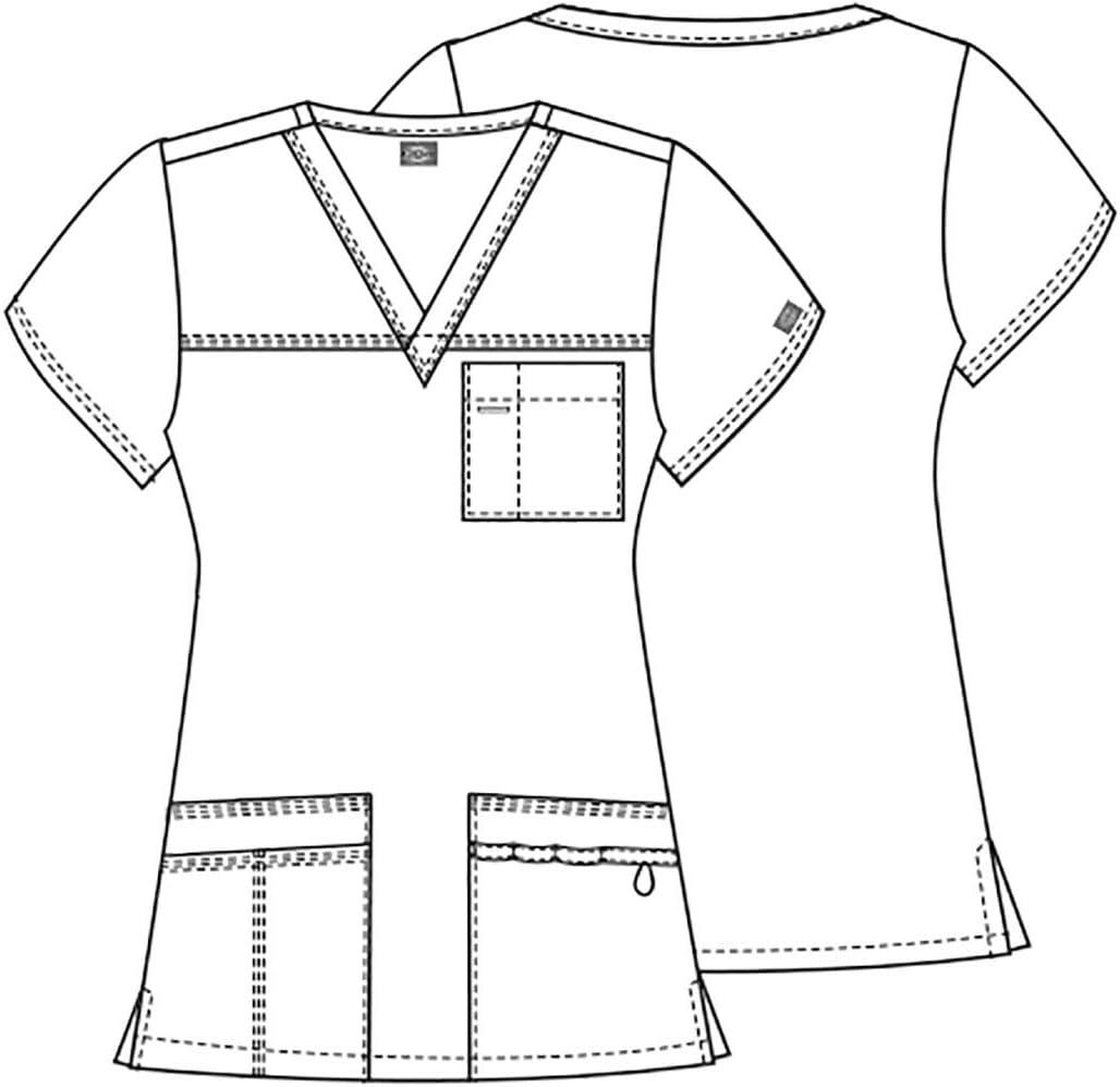 imageDickies Gen Flex Women Scrubs Top VNeck 817455Black