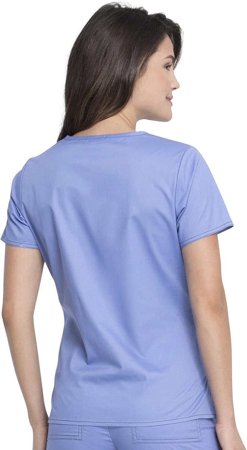 imageDickies Gen Flex Women Scrubs Top VNeck 817455Ceil Blue