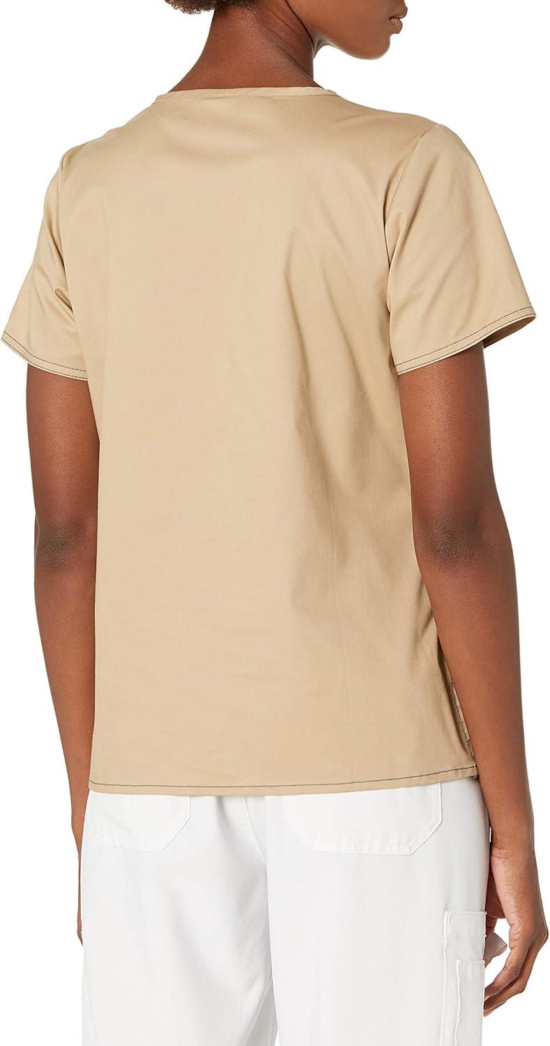 imageDickies Gen Flex Women Scrubs Top VNeck 817455Dark Khaki