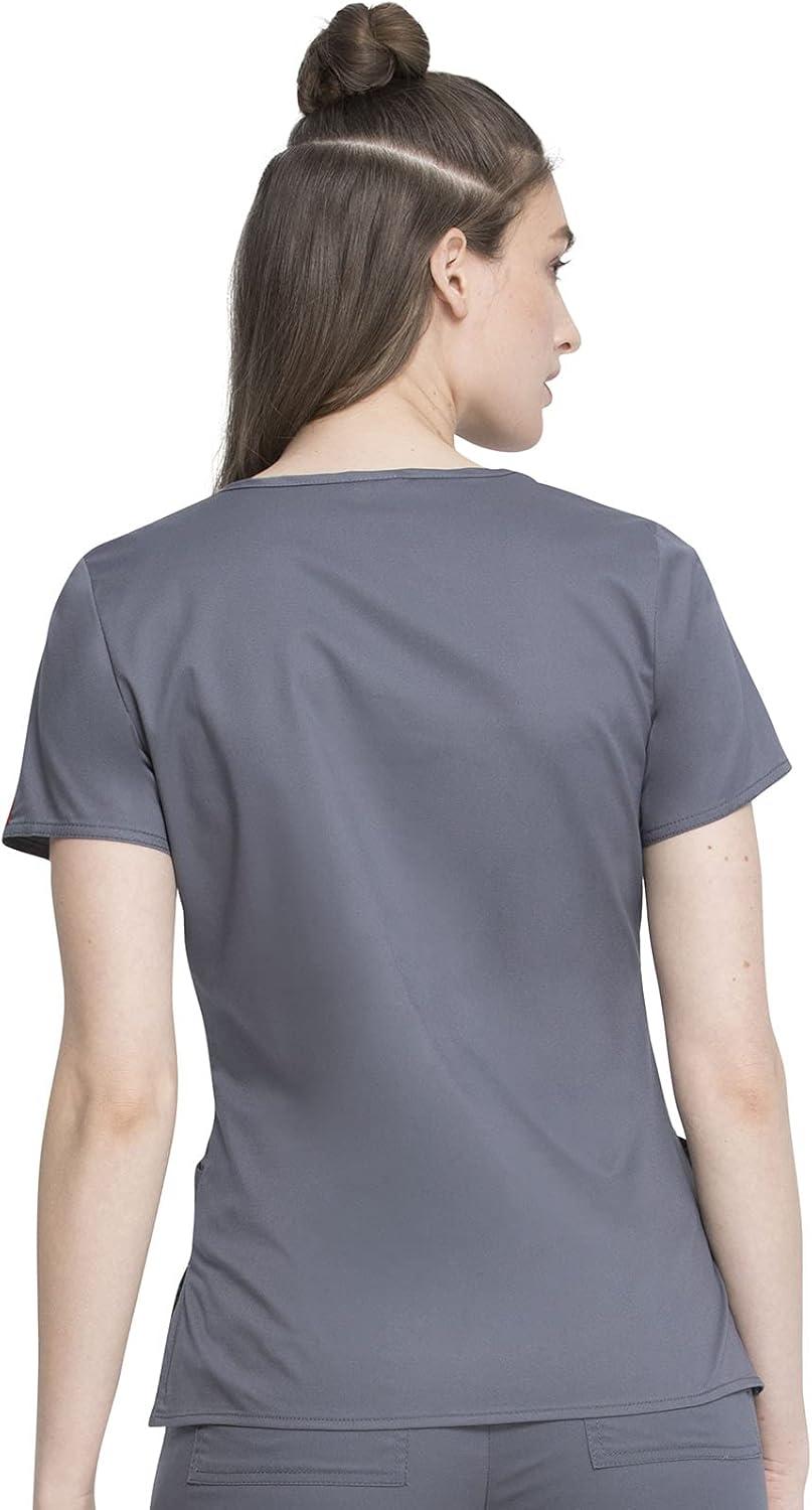 imageDickies Gen Flex Women Scrubs Top VNeck 817455Light Pewter