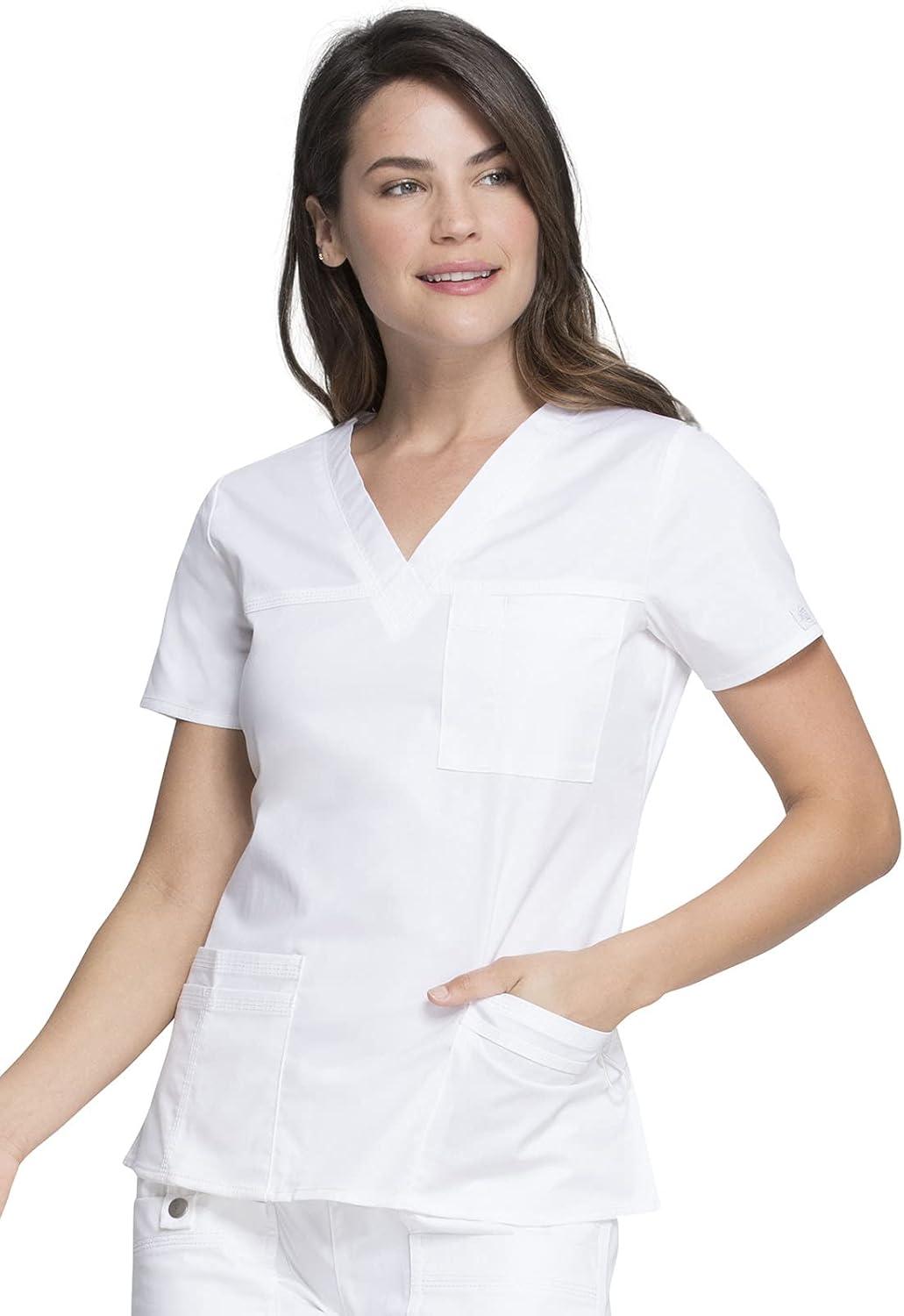 imageDickies Gen Flex Women Scrubs Top VNeck 817455White