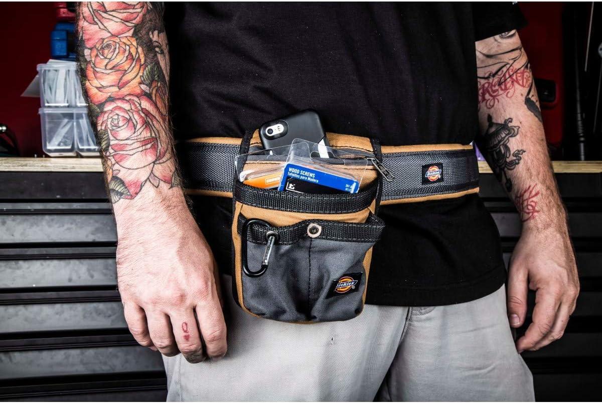 imageDickies HeavyDuty Padded Work Belt for Contractors QuickRelease Buckle Adjustable 3Inch Width Holds Most Tool Belt Pouches GreyTanTan