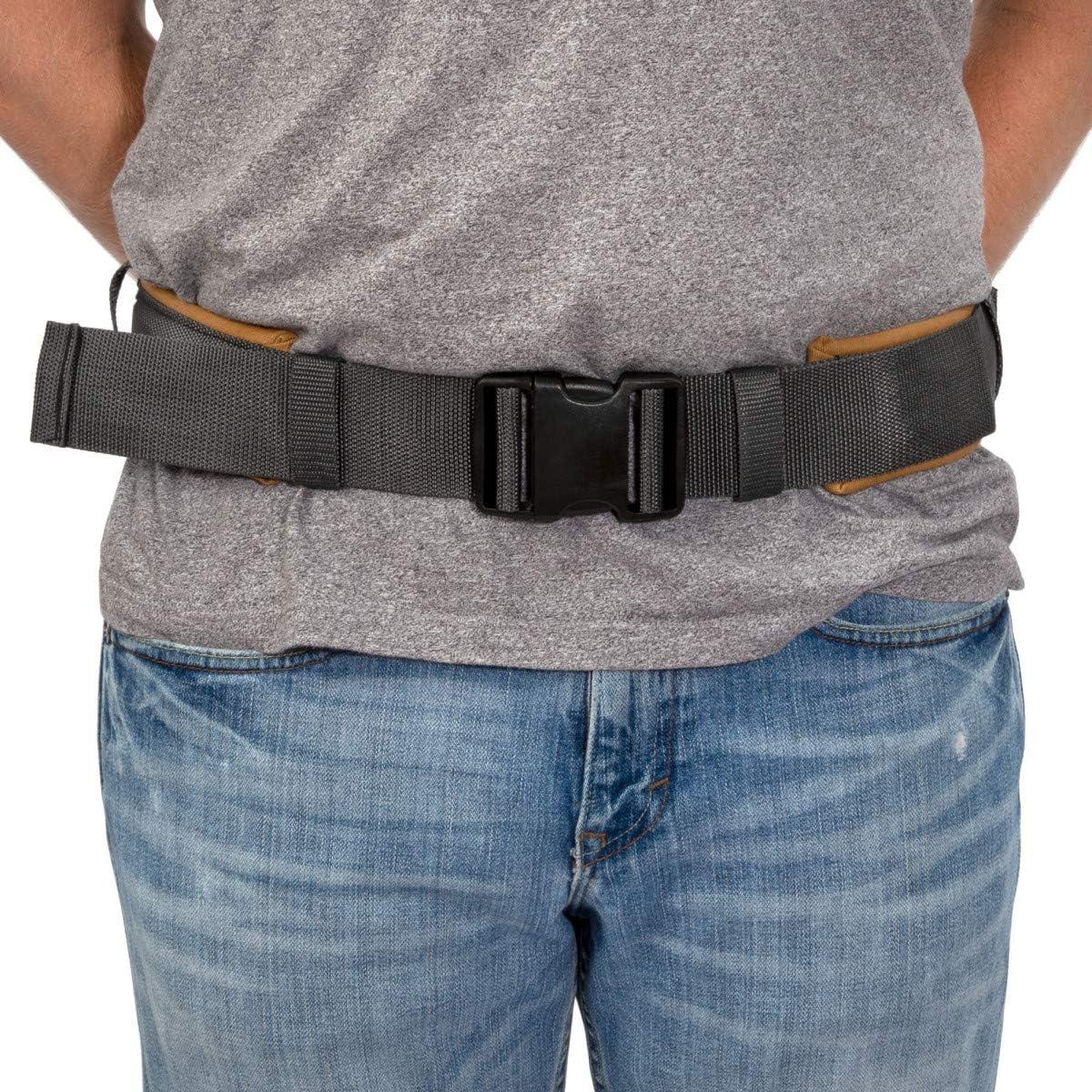 imageDickies HeavyDuty Padded Work Belt for Contractors QuickRelease Buckle Adjustable 3Inch Width Holds Most Tool Belt Pouches GreyTanTan