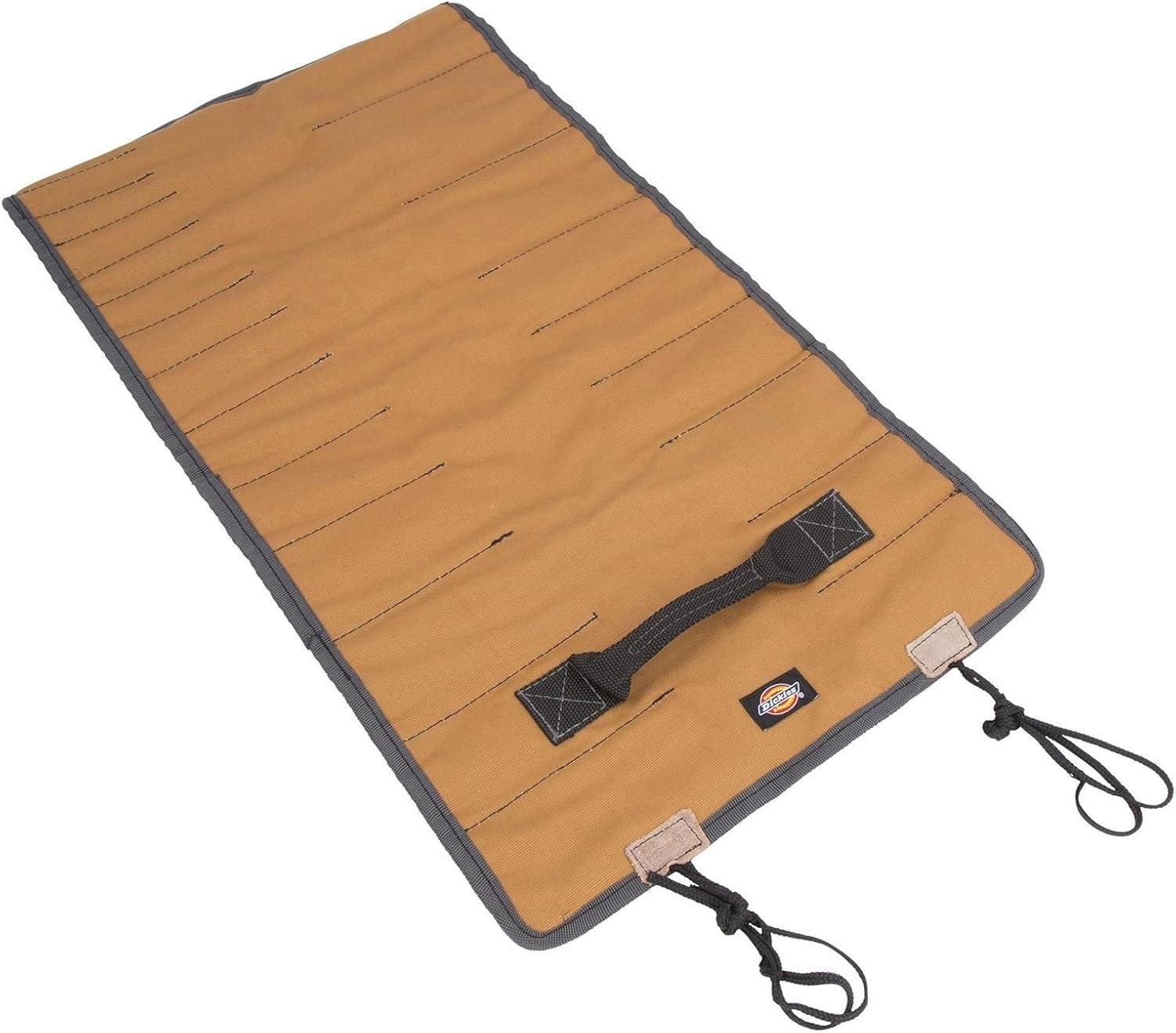 imageDickies Large WrenchScrewdriver Organizer Roll for Mechanics 23 Tool Pockets Durable Canvas Construction 26 in x 1425 in Unrolled BlackGrey