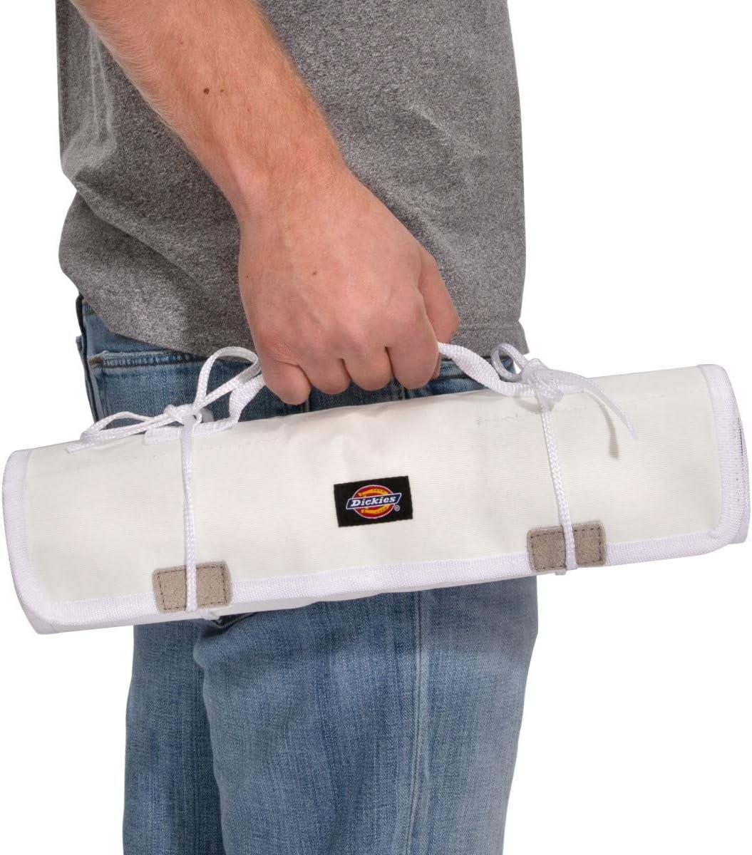 imageDickies Large WrenchScrewdriver Organizer Roll for Mechanics 23 Tool Pockets Durable Canvas Construction 26 in x 1425 in Unrolled BlackWhite
